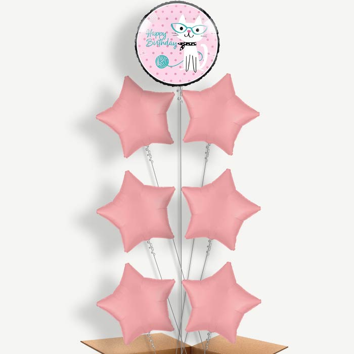 Purrfect Cat Balloon Arrangement Inflated with Helium | Party Save Smile