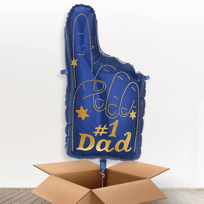 Number 1 Dad Giant Helium Balloon in a Box-Giant Balloon | Party Save Smile