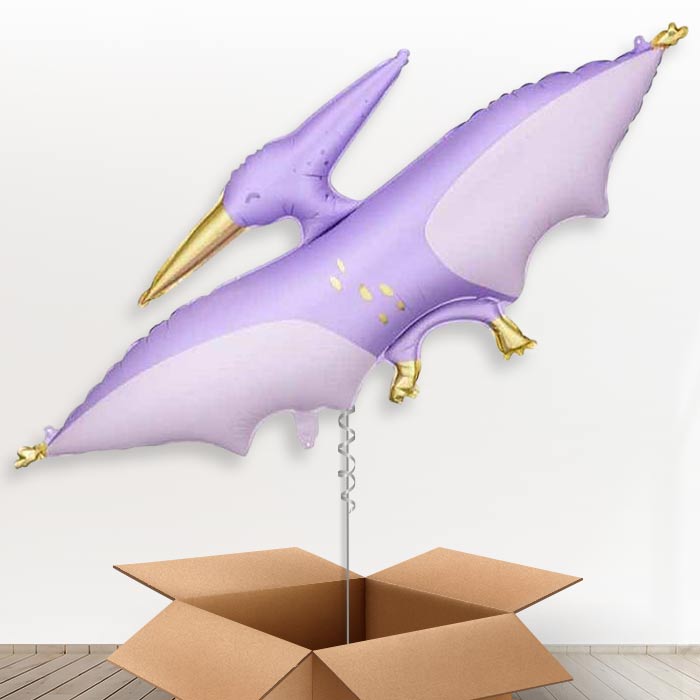 Purple Pterodactyl Giant Helium Balloon in a Box-Giant Balloon | Party Save Smile