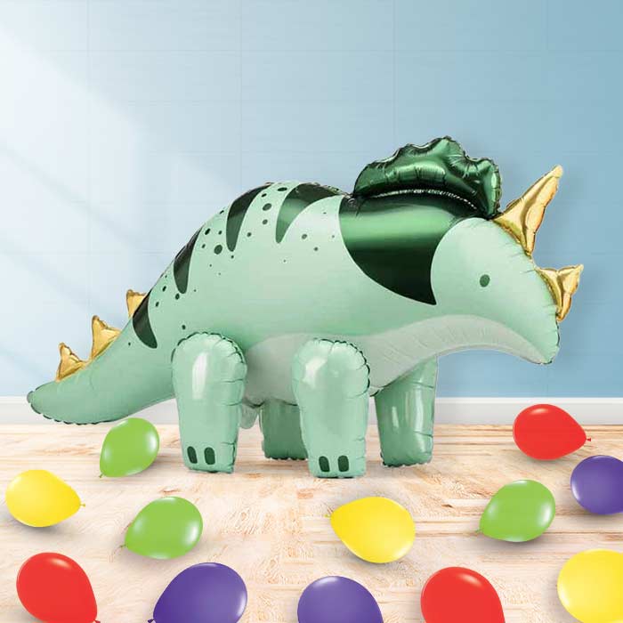 Inflated Triceratops Balloon in a Box-Air Filled Balloon and Latex | Party Save Smile