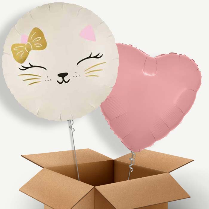 White Cat Helium Balloon Two | Party Save Smile