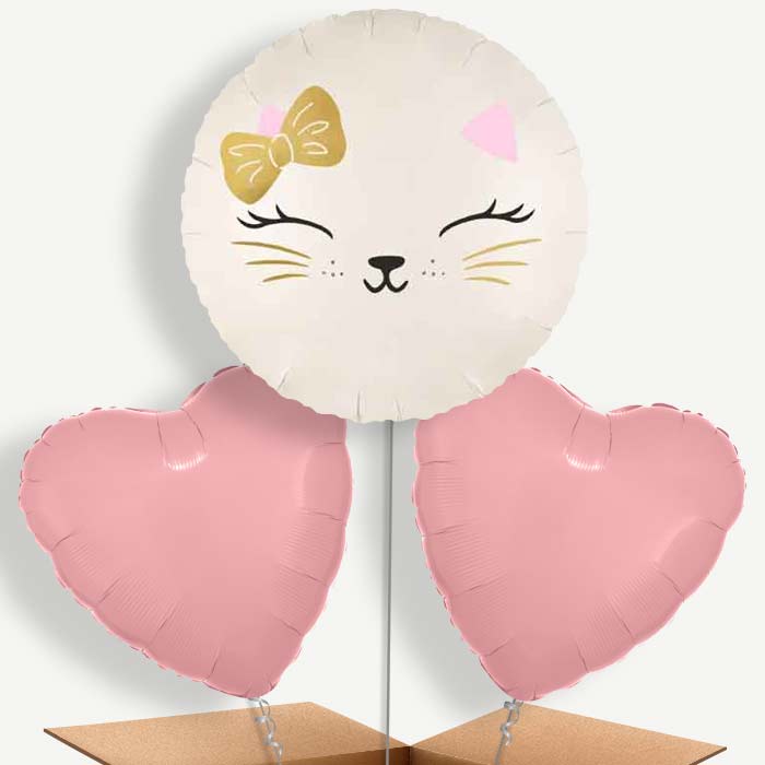 White Cat Bunch of Balloons (Trio) | Party Save Smile