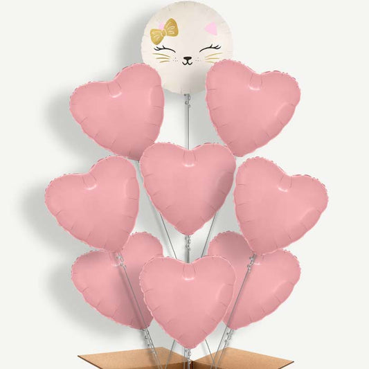 White Cat 9 Helium Balloon Bundle | Party Save Smile