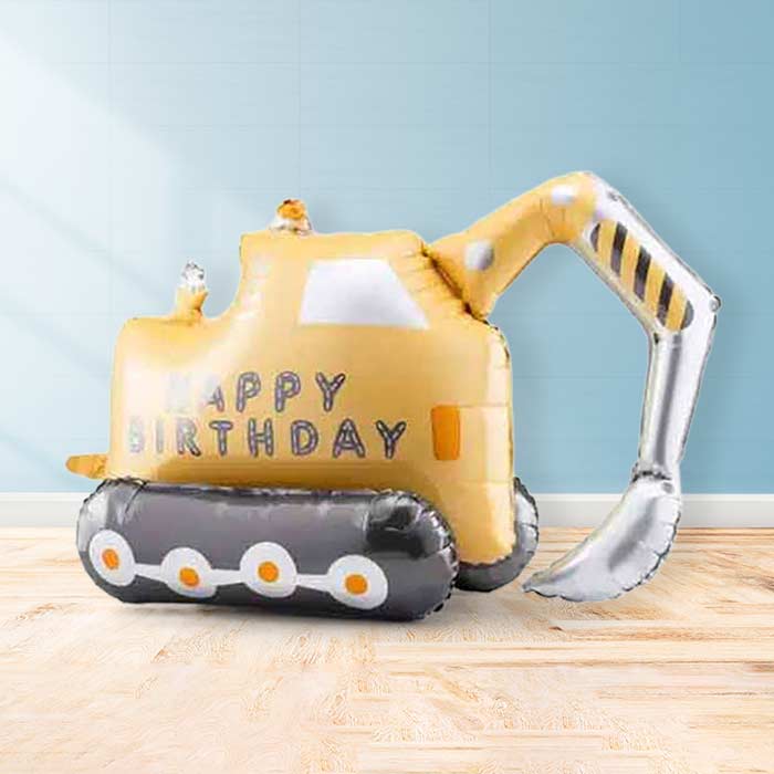 Inflated Excavator Balloon in a Box-Air Filled Balloon | Party Save Smile