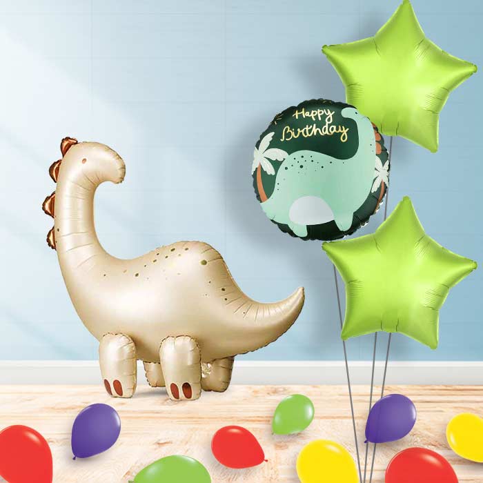 Inflated Brontosaurus Balloon in a Box-Package | Party Save Smile