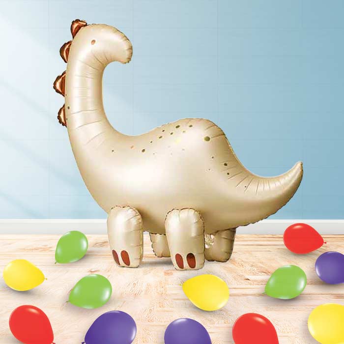 Inflated Brontosaurus Balloon in a Box-Air Filled Balloon and Latex | Party Save Smile