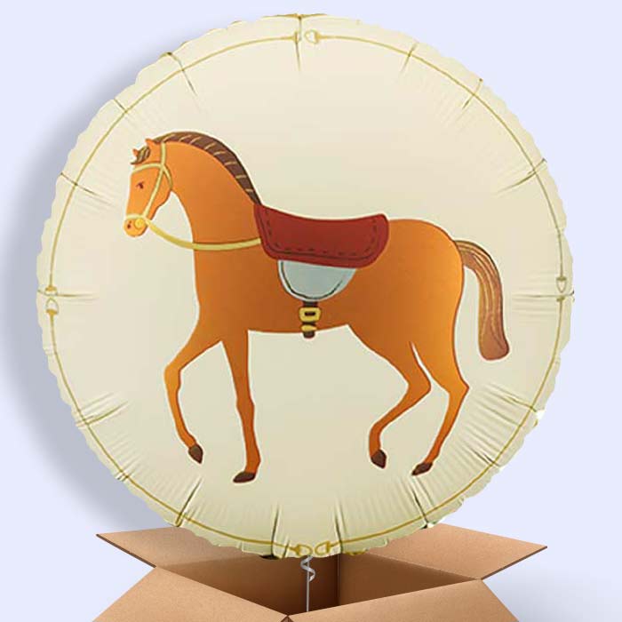 Brown Horse Helium Balloon in a Box - 1 Balloon | Party Save Smile