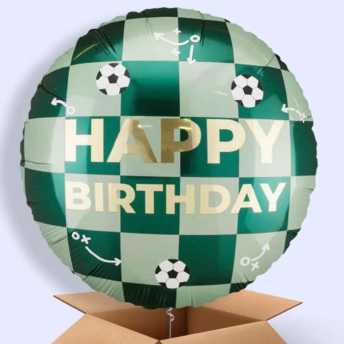Football Happy Birthday Helium Balloon in a Box - 1 Balloon | Party Save Smile