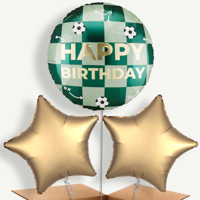 Football Happy Birthday Bunch of Balloons (Trio) | Party Save Smile