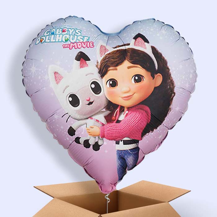 Gabby Dollhouse Heart Helium Balloon in a Box - 1 Balloon | Party Save Smile