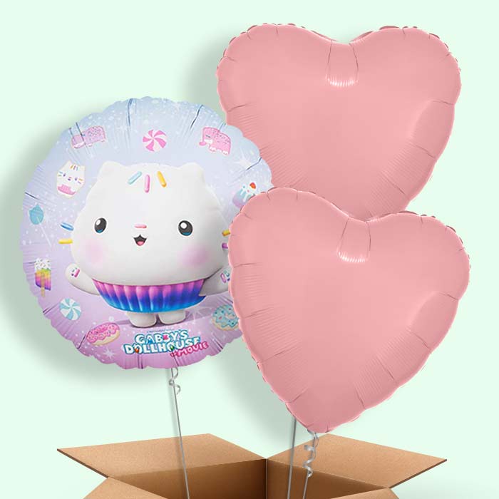 Cakey Gabby Dollhouse Helium Balloon in a Box - 3 Balloons | Party Save Smile