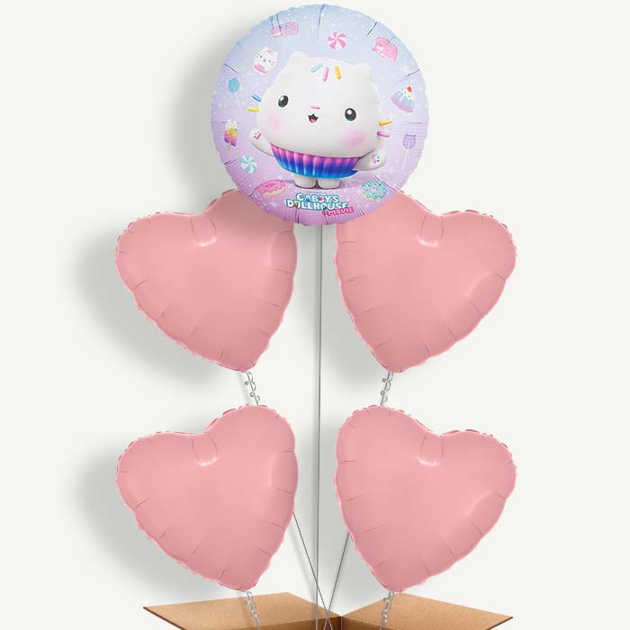 Cakey Gabby Dollhouse 5 Helium Cluster Balloons | Party Save Smile
