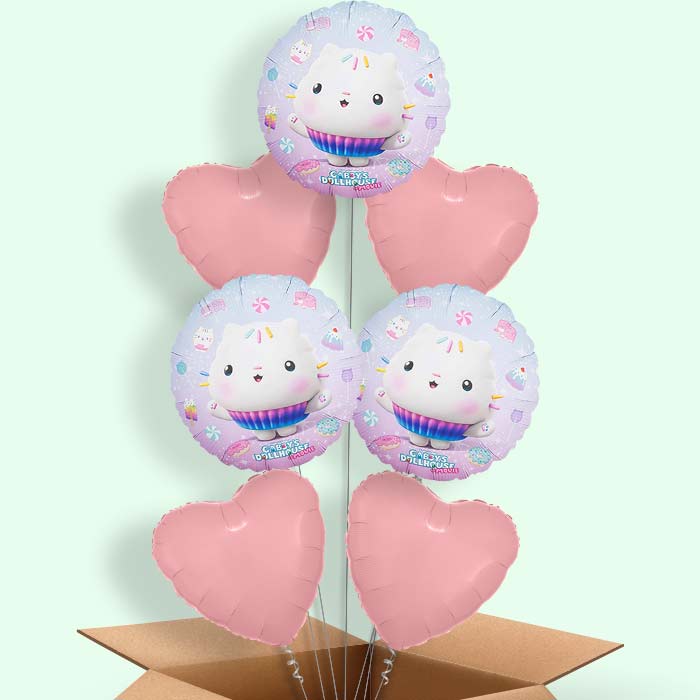 Cakey Gabby Dollhouse Helium Balloon in a Box - 7 Balloons | Party Save Smile