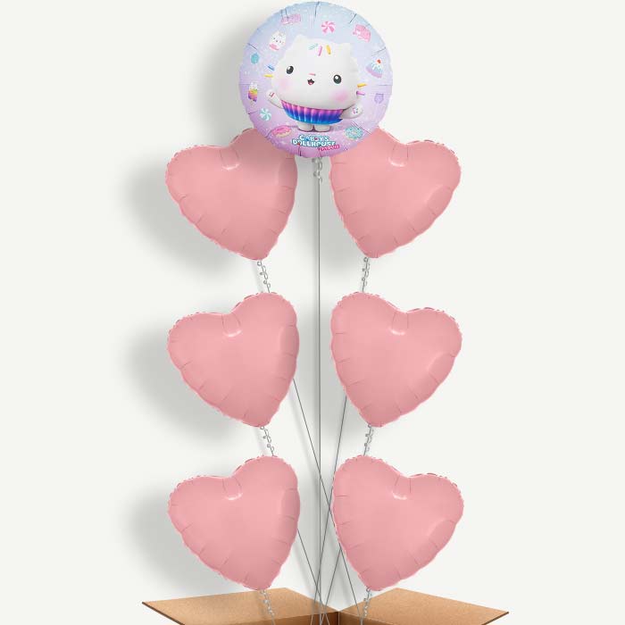 Cakey Gabby Dollhouse 7 Helium Balloon Arrangement | Party Save Smile
