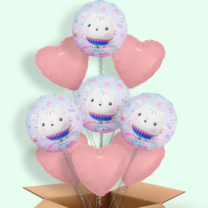 Cakey Gabby Dollhouse Helium Balloon in a Box - 9 Balloons | Party Save Smile