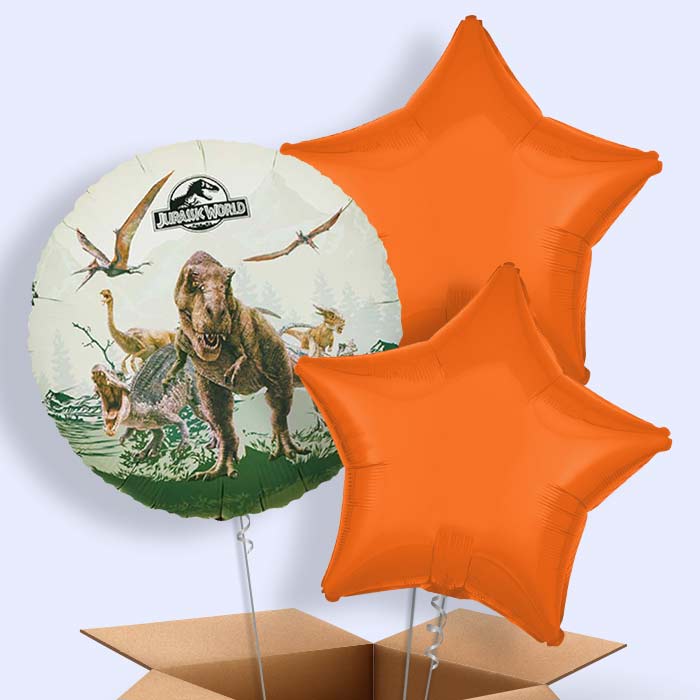 Jurassic World Helium Balloon in a Box - 3 Balloons | Party Save Smile