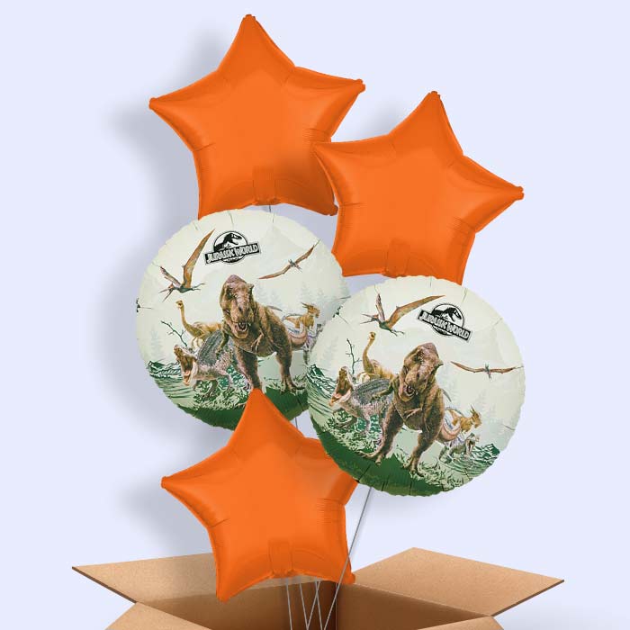 Jurassic World Helium Balloon in a Box - 5 Balloons | Party Save Smile
