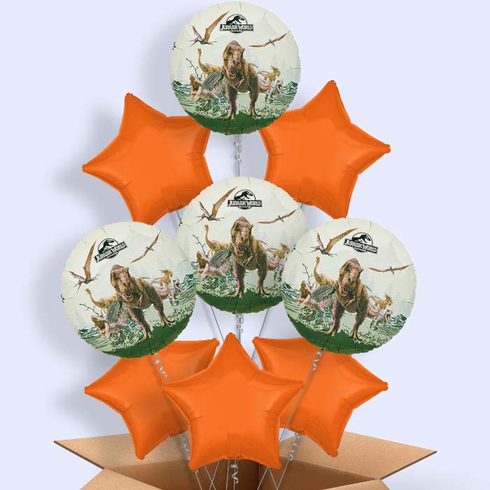 Jurassic World Helium Balloon in a Box - 9 Balloons | Party Save Smile