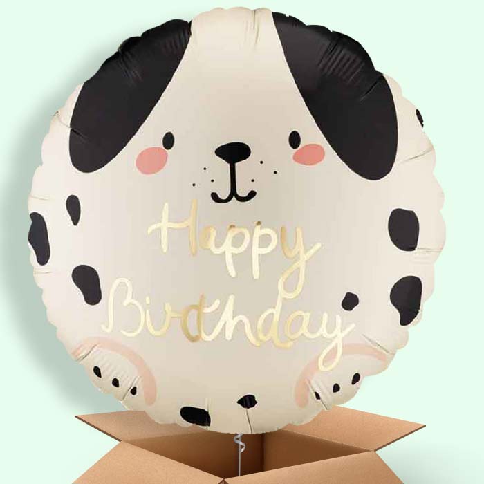Spotty Dog Happy Birthday Helium Balloons Delivered - 1 Balloon | Party Save Smile