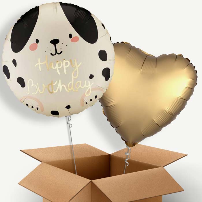 Spotty Dog Happy Birthday Helium Balloon Two | Party Save Smile