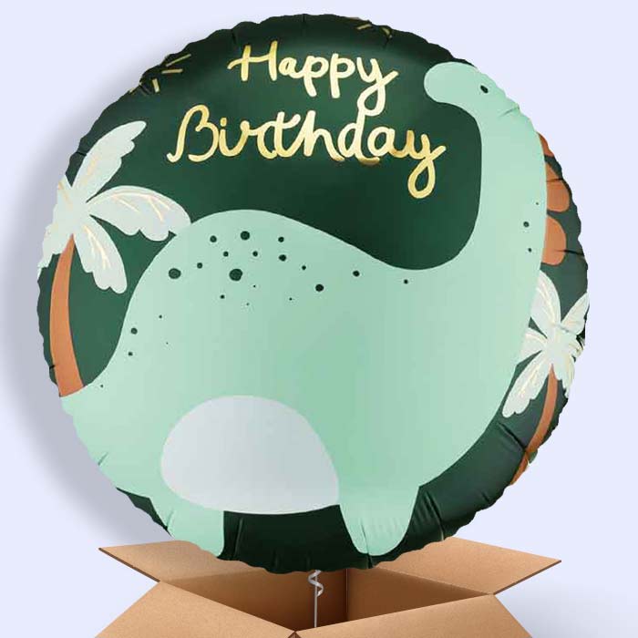 Brontosaurus Happy Birthday Helium Balloon in a Box - 1 Balloon | Party Save Smile