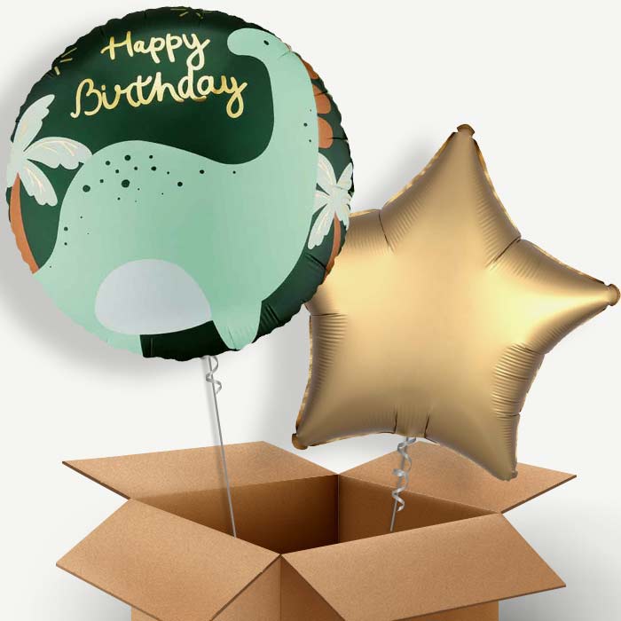 Brontosaurus Happy Birthday Helium Balloon Two | Party Save Smile
