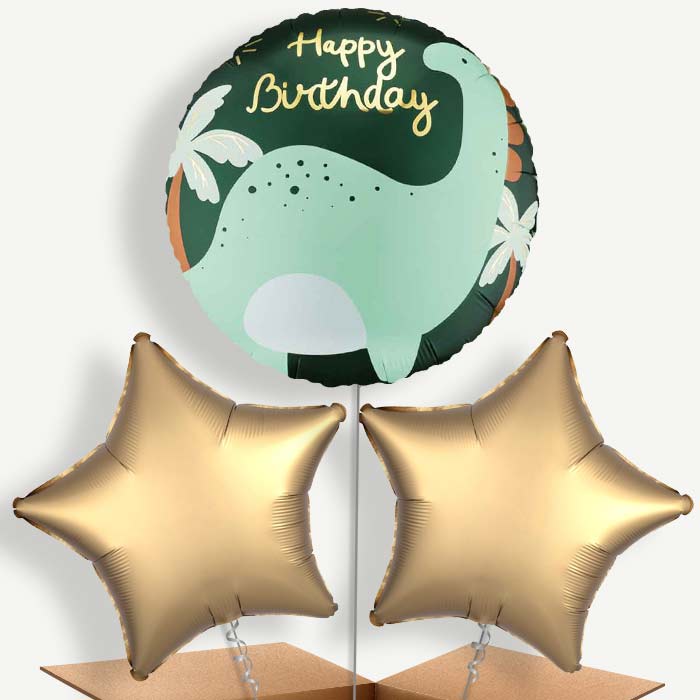 Brontosaurus Happy Birthday Bunch of Balloons (Trio) | Party Save Smile