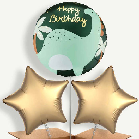 Brontosaurus Happy Birthday Bunch of Balloons (Trio) | Party Save Smile
