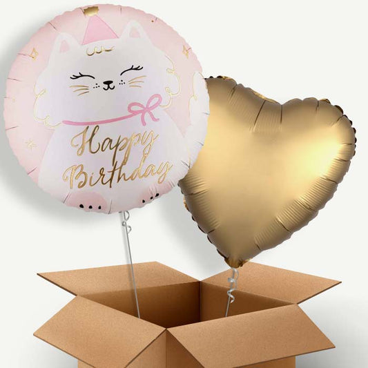 Kitty Happy Birthday Helium Balloon Two | Party Save Smile