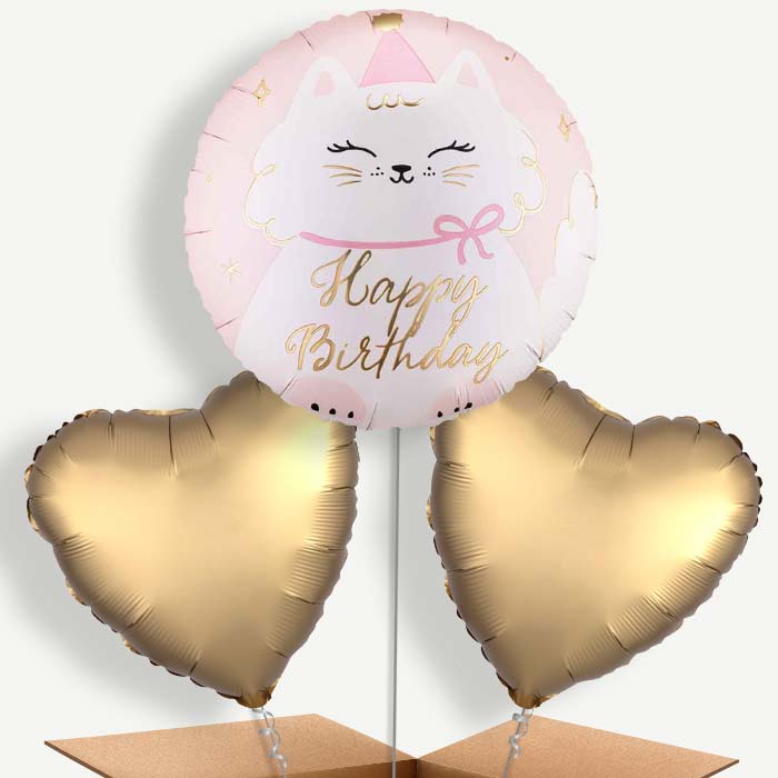 Kitty Happy Birthday Bunch of Balloons (Trio) | Party Save Smile