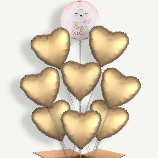 Kitty Happy Birthday 9 Helium Balloon Bundle | Party Save Smile