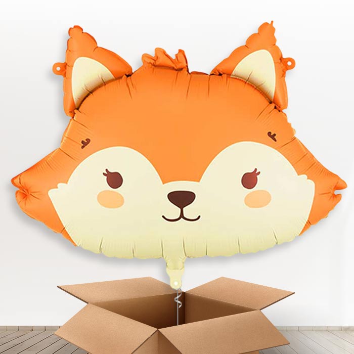 Fox Head Giant Helium Balloon in a Box-Giant Balloon | Party Save Smile