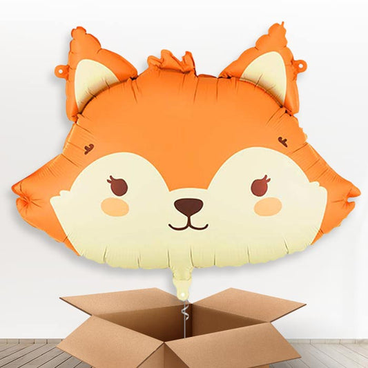 Fox Head Giant Helium Balloon in a Box-Giant Balloon | Party Save Smile