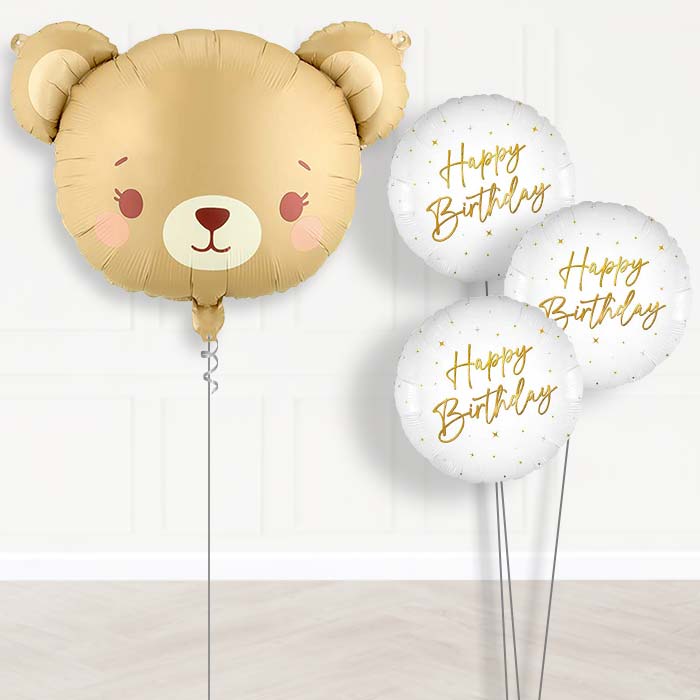 Teddy Bear Helium Balloon Bouquet - Themed Bouquet | Party Save Smile