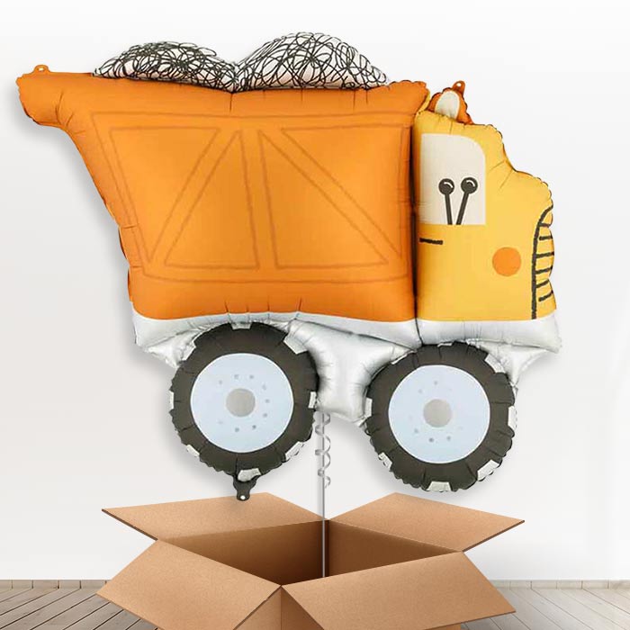 Dump Truck Helium Balloons in a Box - Giant Balloon | Party Save Smile