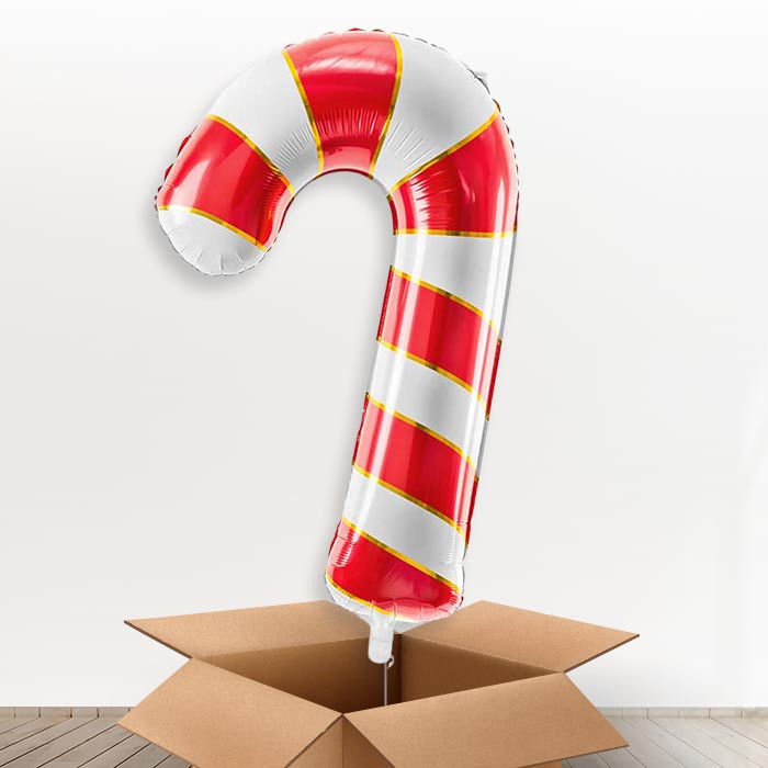 Red Candy Cane Giant Helium Balloon in a Box-Giant Balloon | Party Save Smile