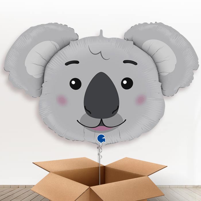 Shaped Koala Helium Filled Balloon in a Box - 1 x Giant Balloon | Party Save Smile