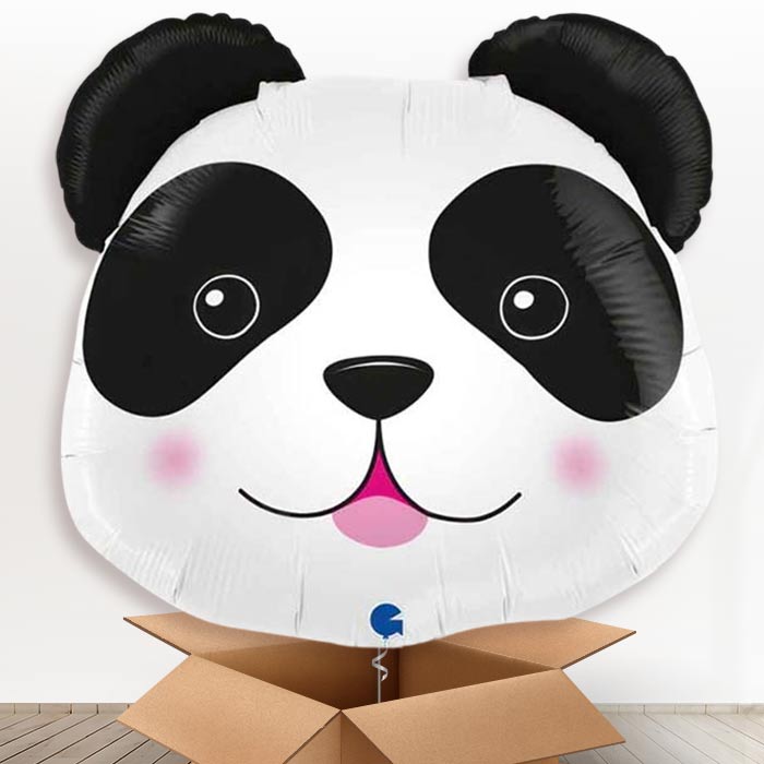 Panda Head Shaped Helium Balloon in a Box - 1 x Giant Balloon | Party Save Smile