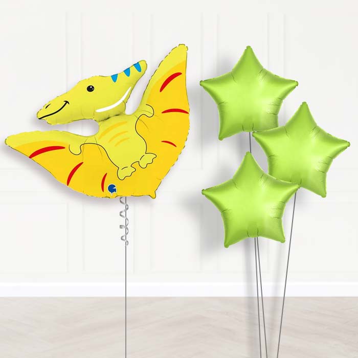 Pterodactyl Shaped Balloon Bouquet Delivery - 1 x Giant Balloon with Plain Bouquet | Party Save Smile