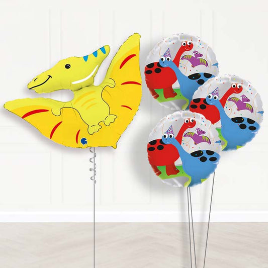 Pterodactyl Shaped Balloon Bouquet Delivery - 1 x Giant Balloon with Themed Bouquet | Party Save Smile