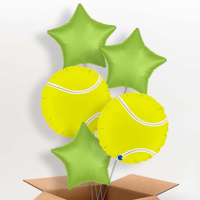 Tennis Ball Helium Balloons in a Box - 5 Balloon | Party Save Smile