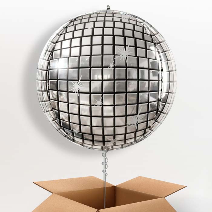 Disco Ball Helium Balloons Delivery - 1 Balloon | Party Save Smile