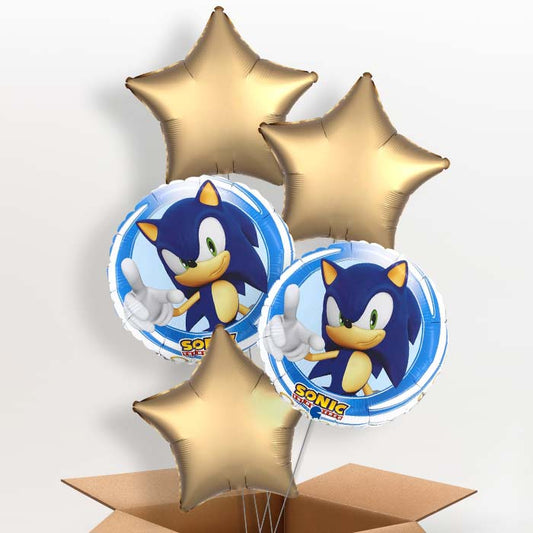 Sonic the Hedgehog Helium Balloon in a Box - 5 Balloons | Party Save Smile