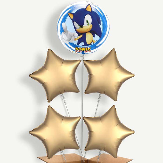 Sonic the Hedgehog Helium Balloon Cluster  | Party Save Smile