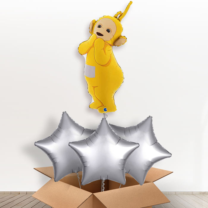 Giant Laa Laa Balloon in a Box-Giant Balloon + 3 Plain Balloons | Party Save Smile