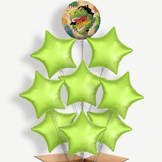 Happy Birthday Dinosaur Set Helium Balloon Bundle | Party Save Smile