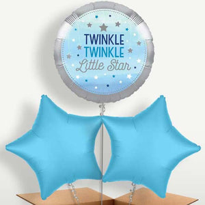 Blue Twinkle Twinkle Little Star Bunch of Balloons (Trio)