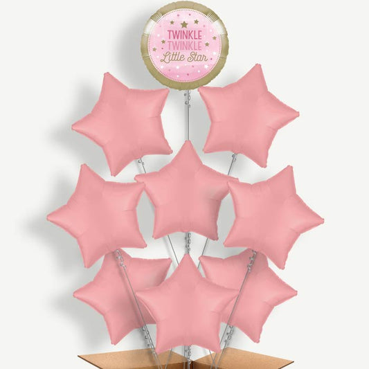 Pink Twinkle Twinkle Little Star Helium Balloon Bundle | Party Save Smile