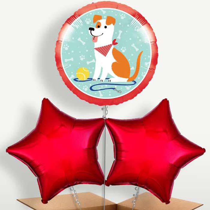 Dog Trio Balloon Bunch inflated with Helium | Party Save Smile