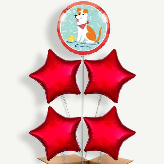 Dog Balloon Cluster Inflated with Helium | Party Save Smile